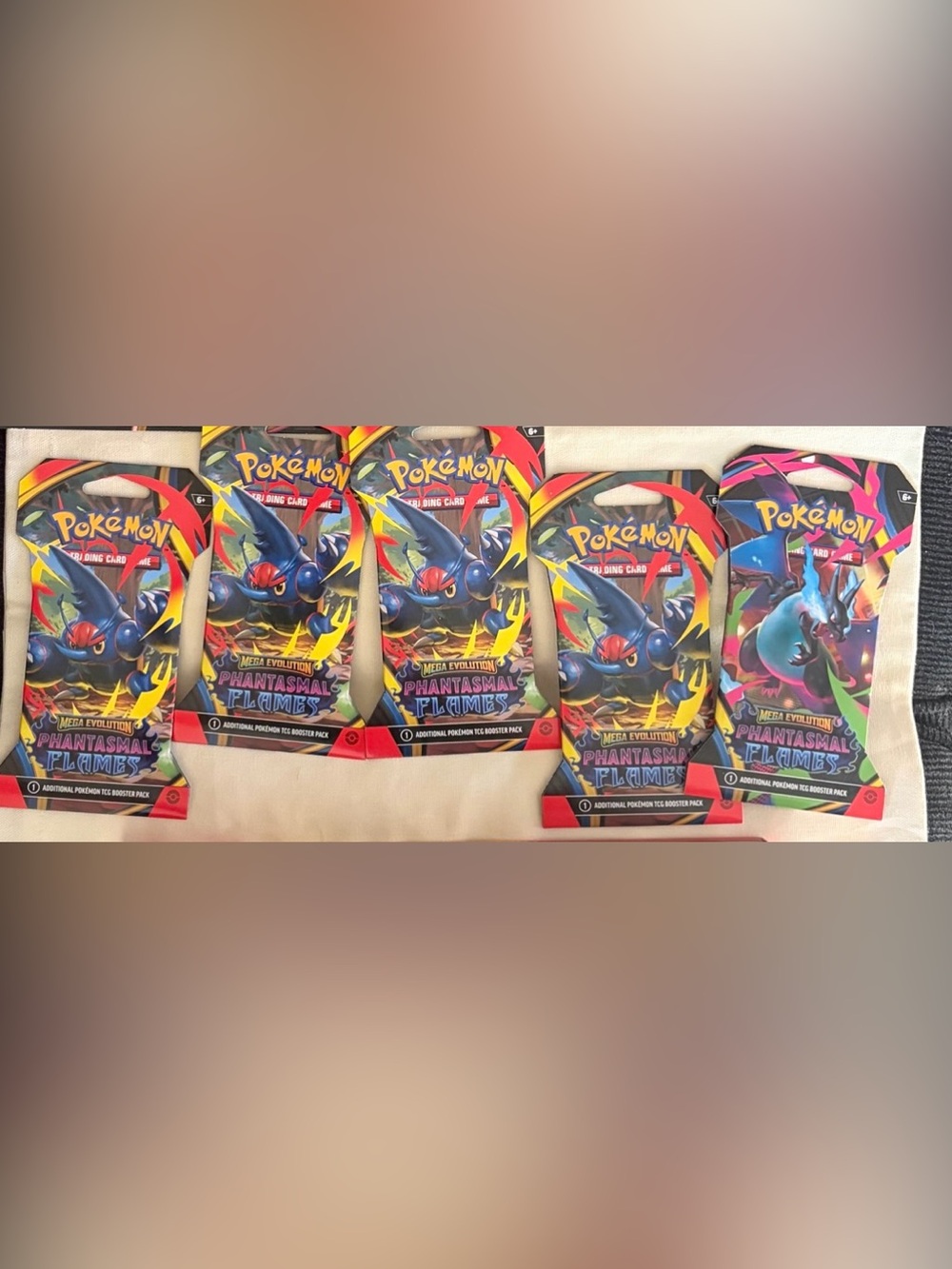 Pokemon Phantasmal Flames Sleeved pack bundle of 5